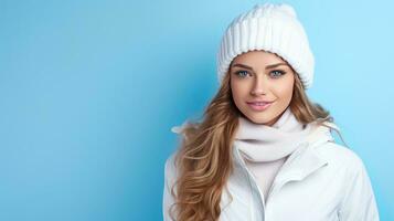 beautiful girl in fashion winter wear photo