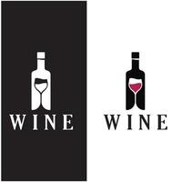 Wine logo design template.vector illustration of icon-vector vector