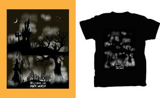 Halloween T-shirt Design for Halloween Lovers vector