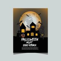 Halloween party Flyer Template Design vector