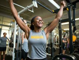 Photograph of Women who lift empower themselves AI Generative photo