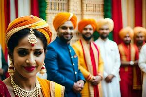 indian wedding ceremony in the city. AI-Generated photo