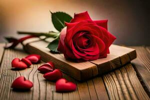 the rose is the symbol of love and romance. AI-Generated photo