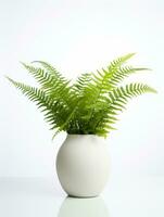 Plant in a pot on white background AI Generative photo