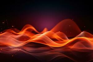 a visual of music waves from an orange background photo