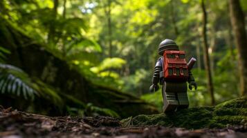 el épico búsqueda de Lego aventureros ai generativo foto