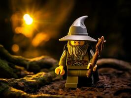 The epic quest of LEGO adventurers AI Generative photo