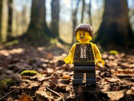 The epic quest of LEGO adventurers AI Generative photo