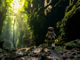 The epic quest of LEGO adventurers AI Generative photo