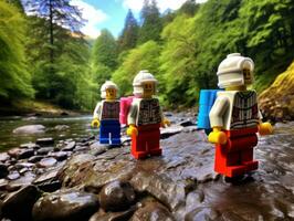 el épico búsqueda de Lego aventureros ai generativo foto