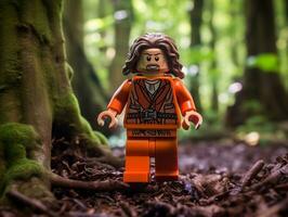 el épico búsqueda de Lego aventureros ai generativo foto