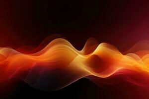 a visual of music waves from an orange background photo