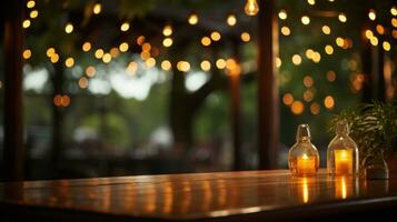 string lights strung up photo