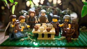 el épico búsqueda de Lego aventureros ai generativo foto