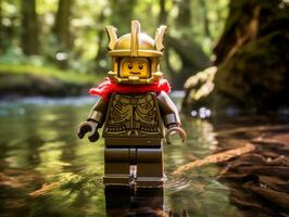 The epic quest of LEGO adventurers AI Generative photo