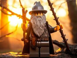 The epic quest of LEGO adventurers AI Generative photo