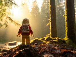 el épico búsqueda de Lego aventureros ai generativo foto