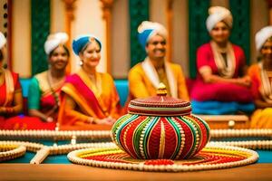 indian wedding ceremony in bangalore. AI-Generated photo