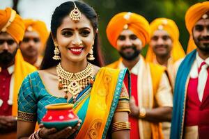 indian wedding photography in london. AI-Generated photo