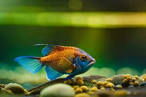 a fish with bright colors in the water. AI-Generated photo