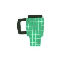 bottle cup in flat style. takeaway, lunch, local use. hand drawn vector illustration