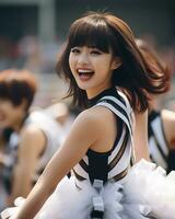 beautiful cheerleader with Attractive Smile AI Generative photo