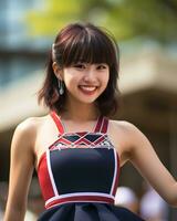 beautiful cheerleader with Attractive Smile AI Generative photo