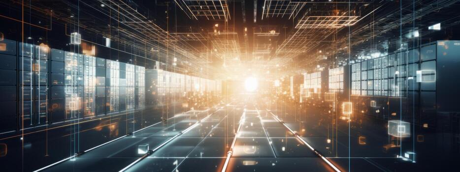 cuántico informática efectos en suministro cadena y logística. generativo ai foto