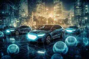 Automotive communication industry, such as cybersecurity threats, data privacy concerns, or the need for global standardization. Generative AI photo
