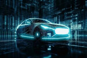 Automotive communication industry, such as cybersecurity threats, data privacy concerns, or the need for global standardization. Generative AI photo