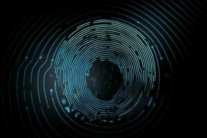 Fingerprint Authentication Button. Biometric Security Background photo