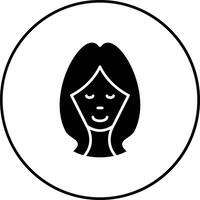 Female Face Vector Icon