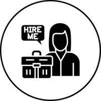 Job Seeker Female Vector Icon