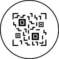 icono de vector de código qr