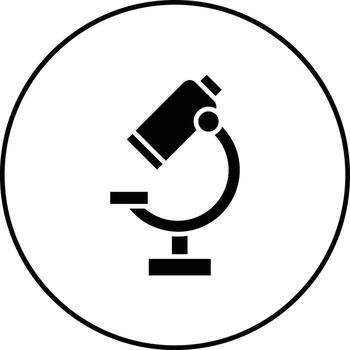 icono de vector de microscopio