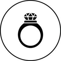 icono de vector de anillos de boda