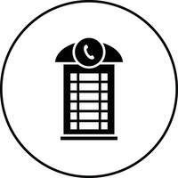 icono de vector de cabina telefónica