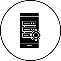 Smartphone Database Vector Icon