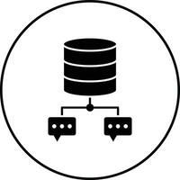 Database Chat Vector Icon