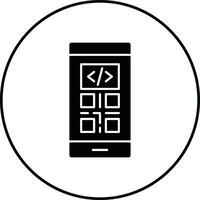 Smartphone Coding Vector Icon