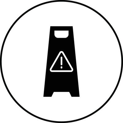 Wet Floor Vector Icon