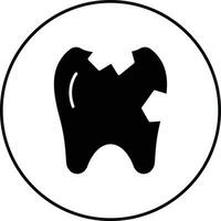 Broken Tooth Vector Icon