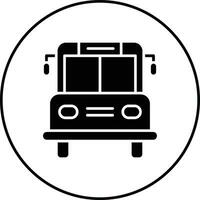 icono de vector de autobús escolar