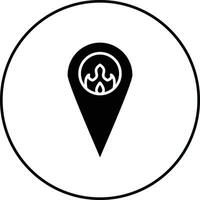 Fire Location Vector Icon