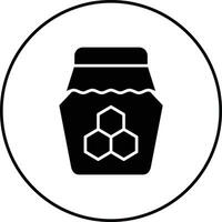 Honey Jar Vector Icon