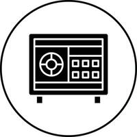 icono de vector de caja fuerte