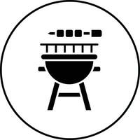 icono de vector de parrilla de barbacoa