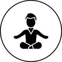 icono de vector de meditación