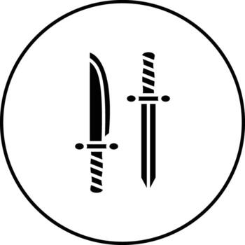 icono de vector de daga