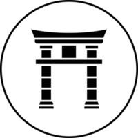 torii portón vector icono